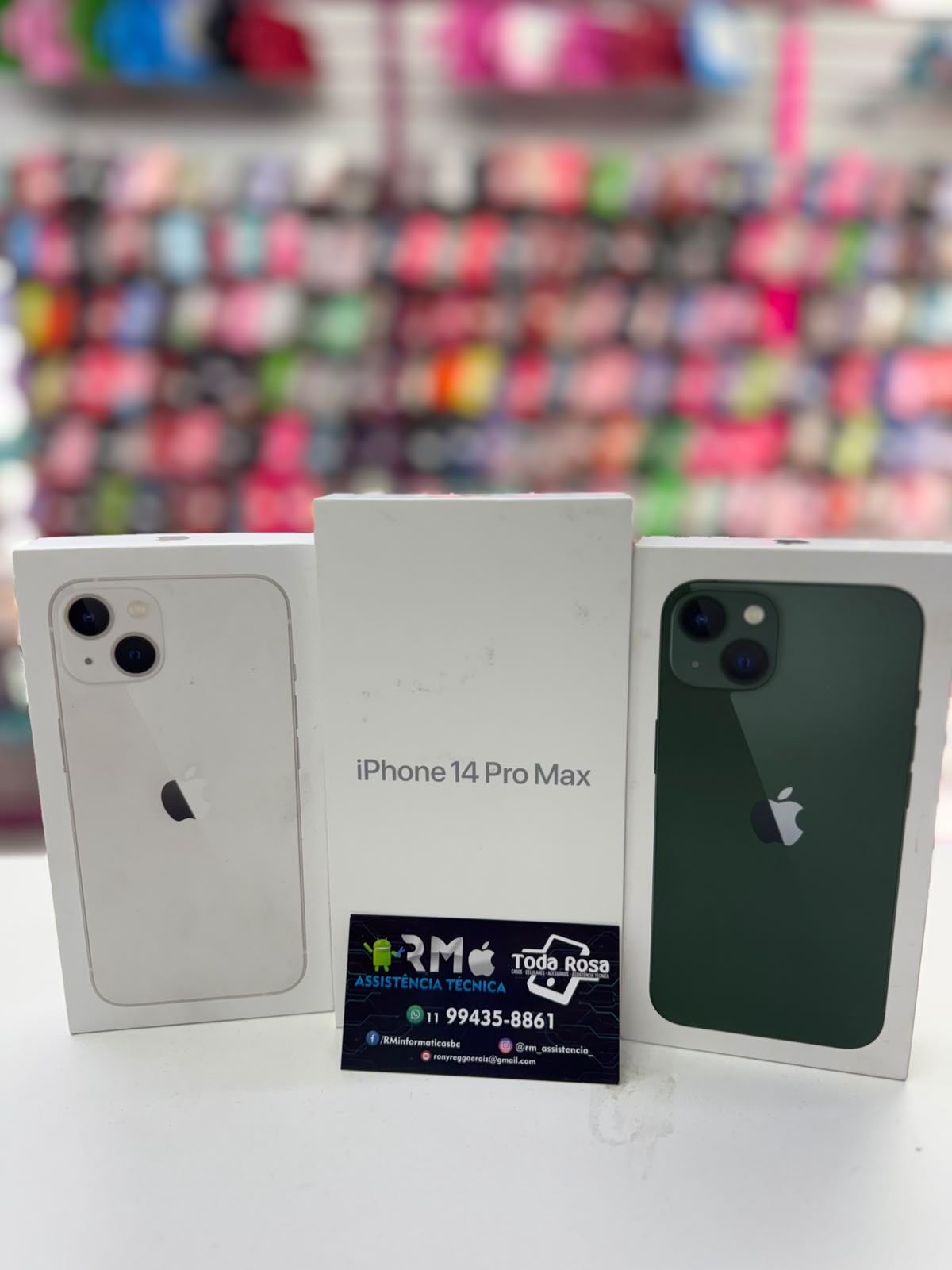 Caixa de iPhone 14 Pro Max disponível para consulta na RM Assistência